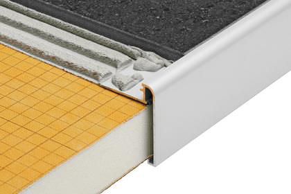 Отделочный профиль из алюминия - SCHLUTER®-RONDEC-STEP - Schluter Systems - для плиточного пола / прямой