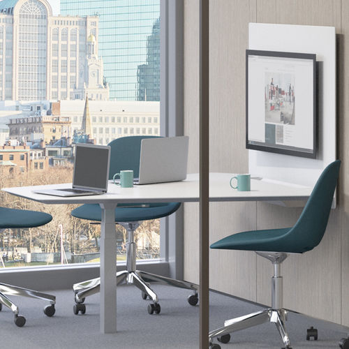 Современный стол для собраний - TEK PIER™ - Teknion - из акрила / с основанием из металла / изгибаемый