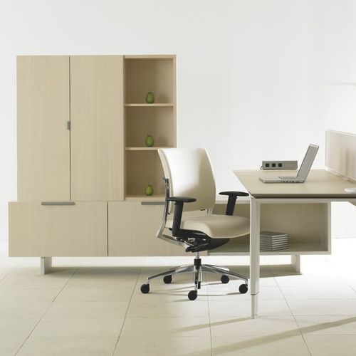 Низкий шкаф для папок - DISTRICT - Teknion - высокий / из дерева / из алюминия