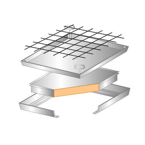 Смотровой люк для напольной поверхности - BV-FL-THERMO - REMOVABLE COVERS - Gorter - квадратный / прямоугольный / из гальванизированной стали