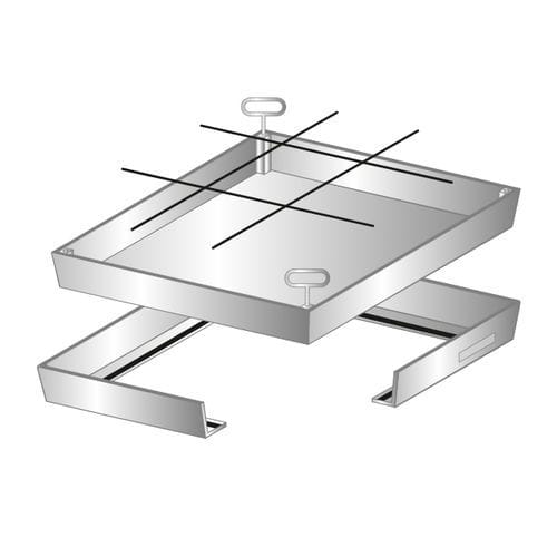 Смотровой люк для напольной поверхности - BV - REMOVABLE COVERS - 50 MM - Gorter - квадратный / прямоугольный / из гальванизированной стали