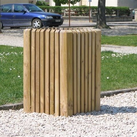 Общественный мусорный контейнер - 627 940 - Rondino - из сосны / без крышки / для наружного применения