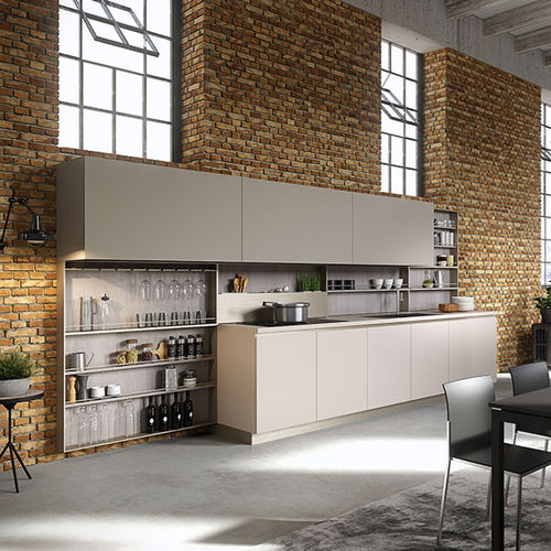 Современная кухня - LAB13 - ARAN Cucine - из фанерованной древесины / из лакированной древесины / островного типа