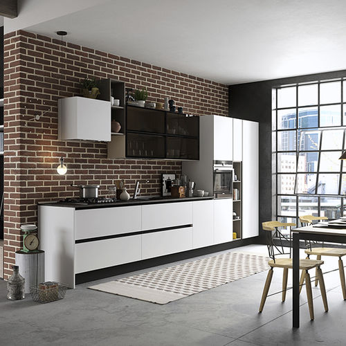 Современная кухня - MIA  - ARAN Cucine - из ясеня / из стекла / островного типа