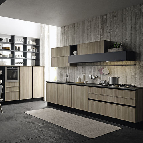 Современная кухня - QUADRO - ARAN Cucine - из полимера / островного типа / без ручки