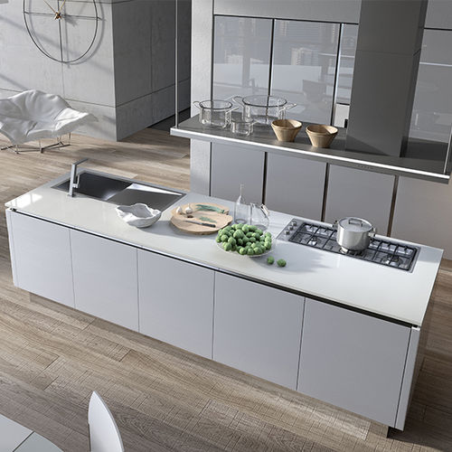 Современная кухня - BIJOU - ARAN Cucine - из алюминия / из стекла / из ламината