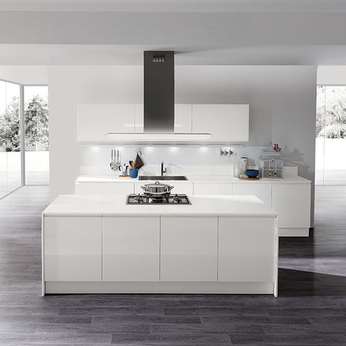 Современная кухня - MASCA LACCATA - ARAN Cucine - из меламина / островного типа / без ручки