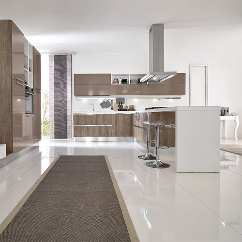 Современная кухня - TERRA - ARAN Cucine - из ламината / из полимера / островного типа
