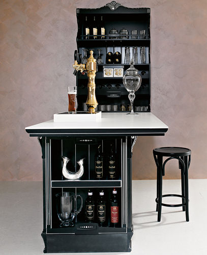 Классическая барная стойка - IMPERIAL - ARAN Cucine - из лакированной древесины / черная