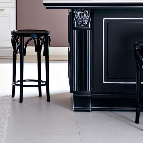Классический барный табурет - THONET - ARAN Cucine - из лакированной древесины / FSC-сертифицированный / черный
