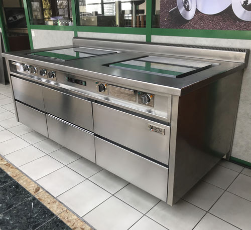 Электрическая варочная панель - MAGIC - FRANCE INOX INDUSTRIE - для профессионального использования / 4 конфорки / напольная