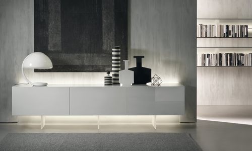 Современный буфет - N.C.  - Acerbis - из лакированной древесины / из дуба / из фанерованной древесины