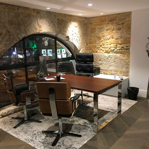 Напольный рабочий стол - Philia - ALTEK ITALIA DESIGN - современный / из дерева / прямой