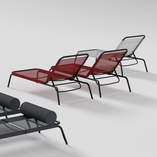 Современный садовый шезлонг - GENUA - ALTEK ITALIA DESIGN - из Batyline® / из алюминия / для интерьера