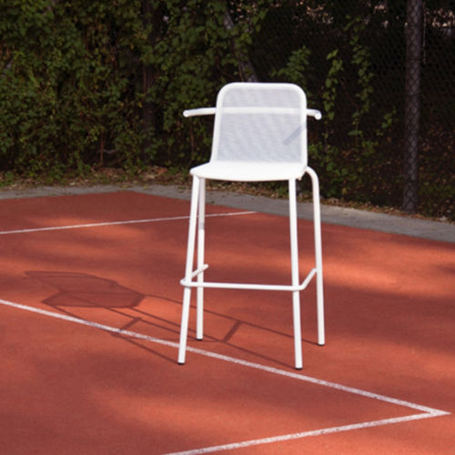 Современный барный табурет - NIZZA - ALTEK ITALIA DESIGN - из стали / с основанием из металла / 4 ножки