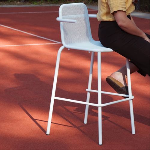 Барный табурет минималистский дизайн - NIZZA - ALTEK ITALIA DESIGN - из стали, покрытой порошком / с основанием из стали, покрытой порошком / 4 ножки