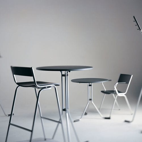 Современный высокий стол для еды стоя - VERTIGO LV33 - ALTEK ITALIA DESIGN - из стали / с основанием из стали / квадратный