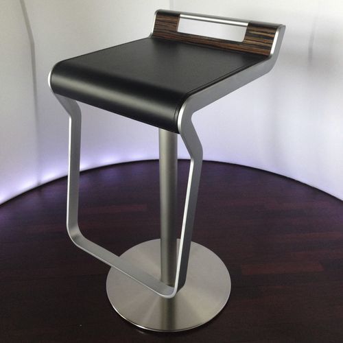 Современный табурет для работы - ZEBRA - ALTEK ITALIA DESIGN - из кожи / с основанием из алюминия / с центральной опорой