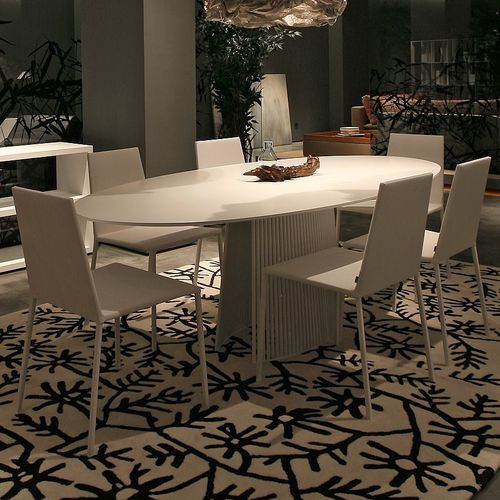Современный обеденный стол - SERI - B&T Design - из металла / из мрамора / из МДФ