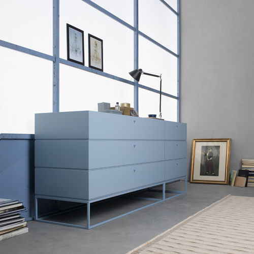 Современный комод - BOX - Capo D'Opera Home - из лакированного металла / прямоугольный / 3 выдвижных ящика
