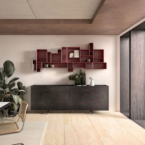 Современный буфет - ATELIER - Capo D'Opera Home - из блестящей лакированной древесины / из матовой лакированной древесины / из хромированного металла