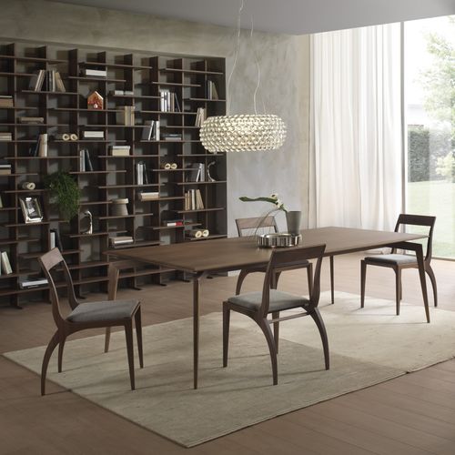Современный обеденный стол - HOPE - Pacini & Cappellini - из орехового дерева / из ясеня / из закаленного стекла