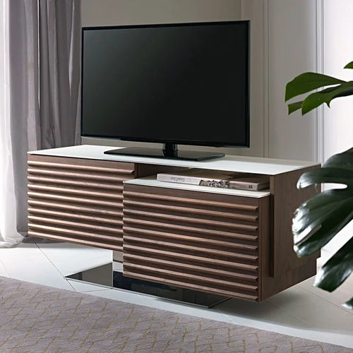 Современная тумба под телевизор - FABULUS - Pacini & Cappellini - вращающаяся / Сделано в Италии / из орехового дерева
