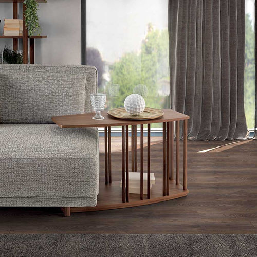 Современный вспомогательный столик - OASI - Pacini & Cappellini - из орехового дерева / из цельной древесины / с основанием из ореха