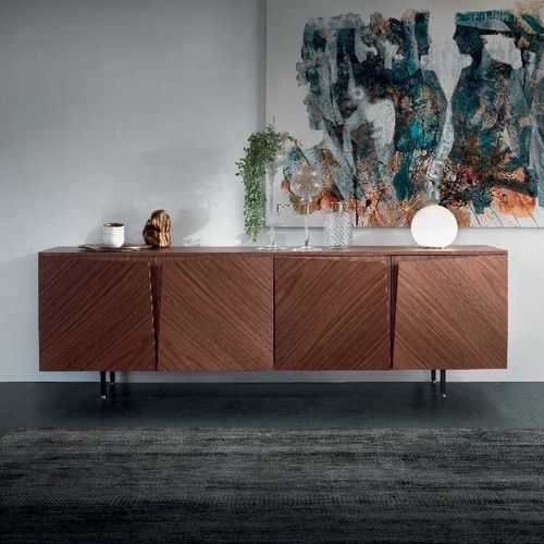 Высокий буфет - MILANO - Pacini & Cappellini - современный / из орехового дерева / из цельной древесины