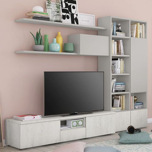 Современный настенный комплект для ТВ - TARGET S207   - ColombiniCasa - из лакированной древесины
