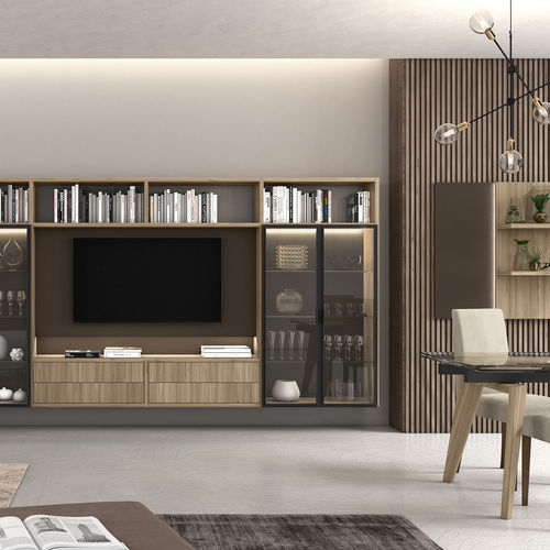 Модульный книжный шкаф - VITALITY LUCE C23  - ColombiniCasa - современный / для профессионального использования / из лакированной древесины