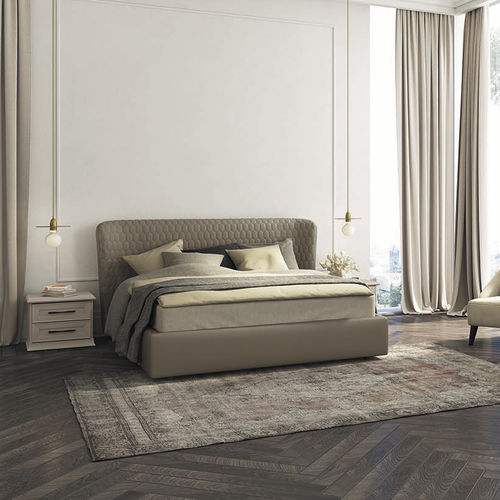 Двуспальная кровать - ARCADIA ELITE - ColombiniCasa - современная / обитая / с кожаным изголовьем