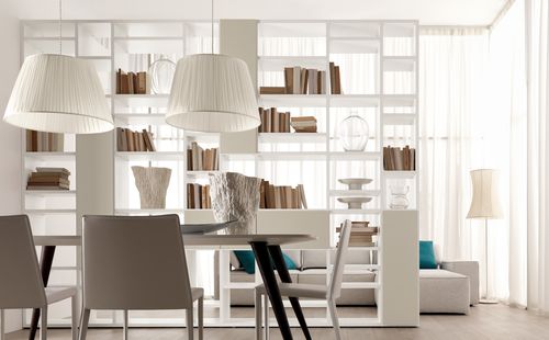Современный книжный шкаф - CITYLIFE 22 - Doimo Cityline - из лакированной древесины / белый