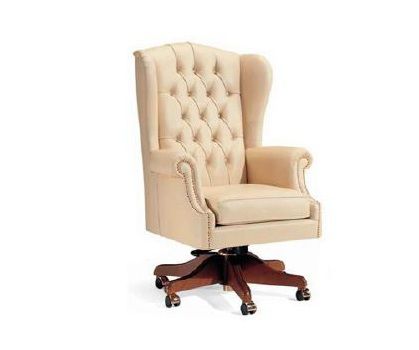 Классическое кресло для офиса - ROYAL 1 USE 2734 - Elledue srl - из кожи / с ушами / с высокой спинкой