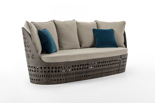 Современный диван - DOGON - Emmemobili - из ткани / со съемной подушкой / серый