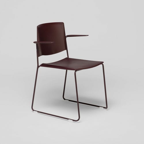 Современный cтул - EMA WITH OPEN BACKREST AND ARMS - Enea - для интерьера / из ткани / из полипропилена