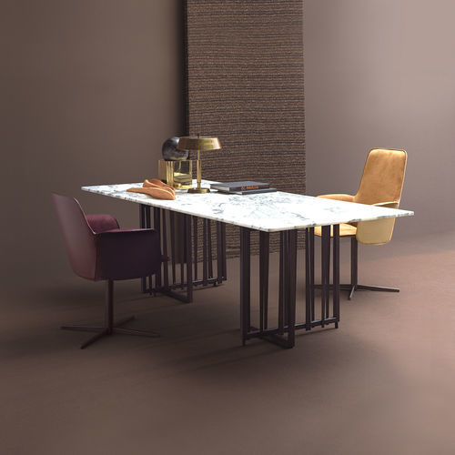 Современный стол для конференций - ADELE DESK  - fasem - из гранита / с основанием из стали / прямоугольный
