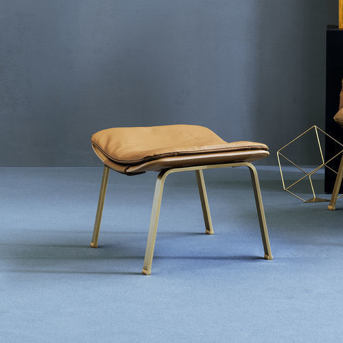 Современная подставка для ног - ELECTA RELAX POUF - fasem - из кожи / из бука / из стали