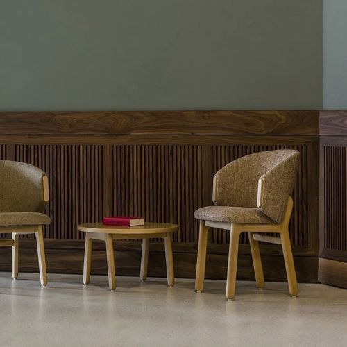 Современный cтул - ARCO CB - Fenabel- The heart of seating - для интерьера / из ткани / с основанием из бука