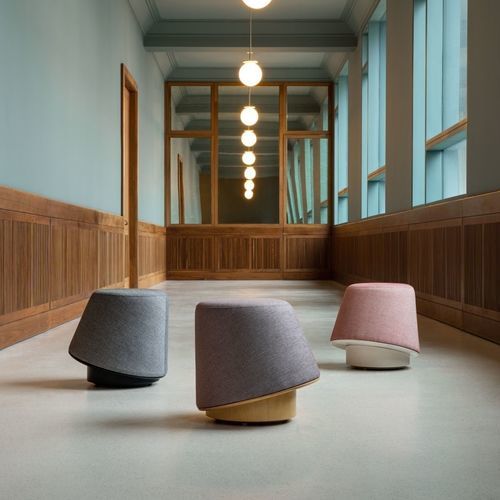 Современный пуф - BUZZ - Fenabel- The heart of seating - из ткани / круглый / синий