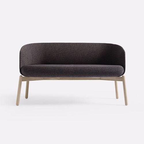 Современный диван - LOW NEST - + HALLE - из ткани / коричневый / черный