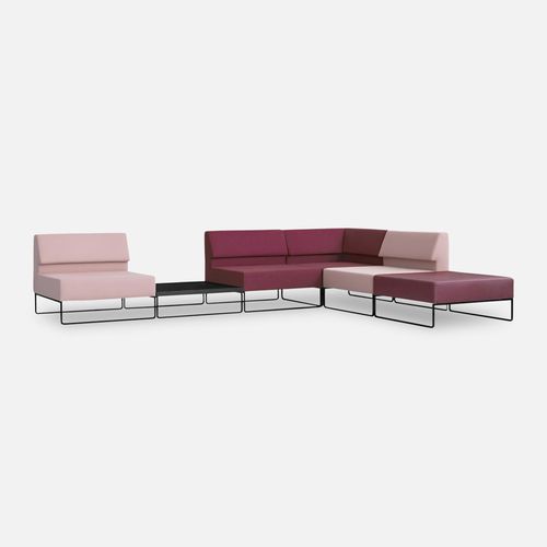 Угловой диван - COUCH - + HALLE - модульный / современный / из ткани