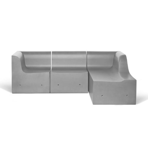 Модульный диван - SOFTCRETE  - Gufram - современный / для наружного применения / серый