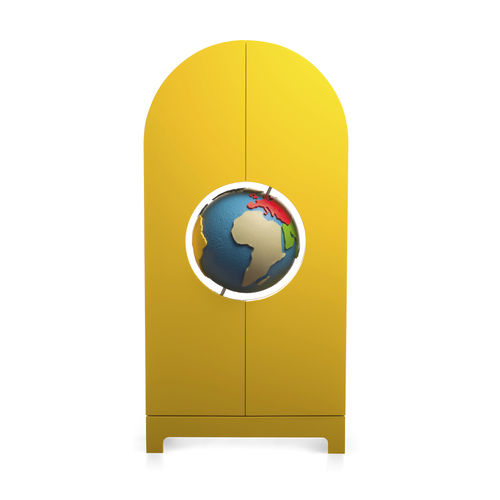 Шкаф для одежды уникальный дизайн - GLOBE - Gufram - из лакированной древесины / с распашными дверями