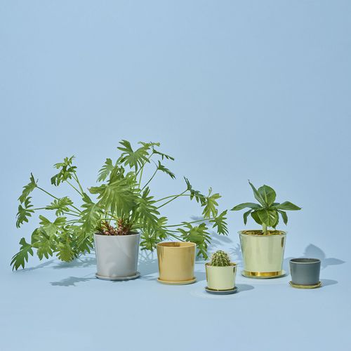 Садовый горшок из керамики - BOTANICAL FAMILY - Hay a/s - из латуни / отдельностоящий / круглый