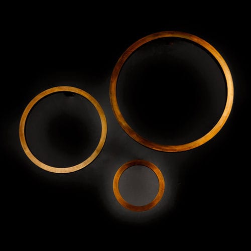 Современный настенный светильник - RING - Henge - для интерьера / из латуни / круглый