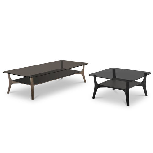 Журнальный столик из стекла - SAVILE ROW - i4 MARIANI - современный / из кожи / из воловьей кожи