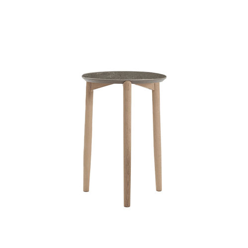 Современный вспомогательный столик - WOOD U LIKE 3 G - I.T.F. DESIGN SRL - из ламинированного МДФ / из керамики / с основанием из дуба