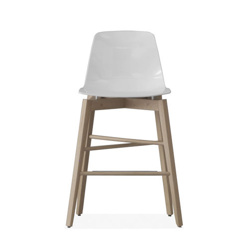 Современный барный стул - PETITE - I.T.F. DESIGN SRL - для интерьера / из пластика / с основанием из бука