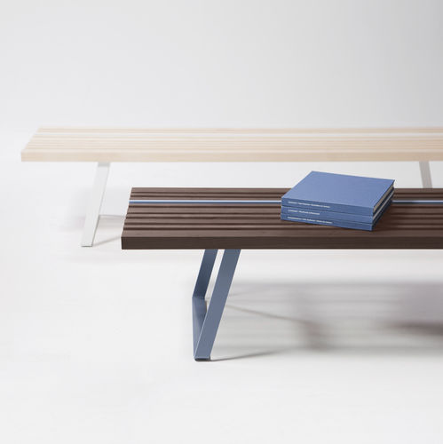 Современная скамейка - LINE BENCH - La Cividina - из ясеня / из стали